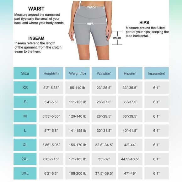 Women's 6" inseam High Waisted Athletic Biker Shorts with Pocket - Picture 7 of 7